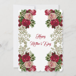 Tag der glücklichen Mütter Rustikale Rose Blumenga Feiertagskarte