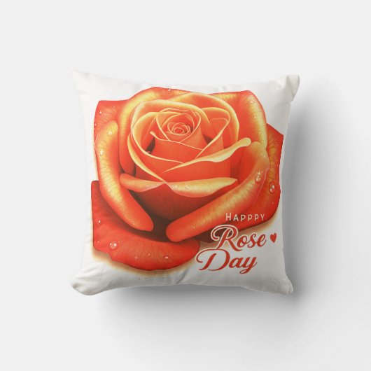 "Tag der glücklichen Rose 2025 🌹 | Ein blühender Kissen (Vorderseite)