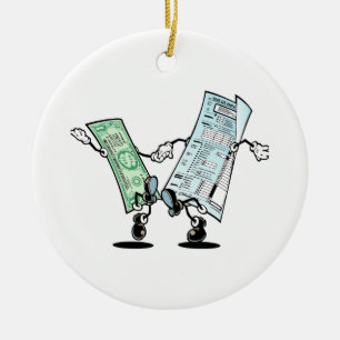 Tag der glücklichen Steuer Keramik Ornament