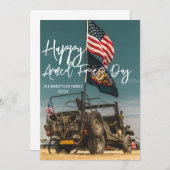 Tag der glücklichen Streitkräfte Dankeskarte (Vorne/Hinten)