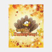 Tag der glücklichen Türkei Fleecedecke (Vorderseite)