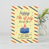 Tag der glücklichen Unabhängigkeit am 4. Juli Einladung (Stehend Vorderseite)