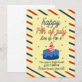 Tag der glücklichen Unabhängigkeit am 4. Juli Einladung (Vorne/Hinten)