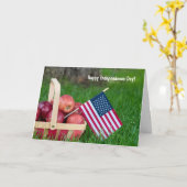 Tag der glücklichen Unabhängigkeit Karte (Gelbe Blume)