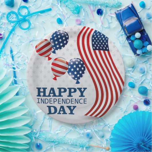 Tag der glücklichen Unabhängigkeit Pappteller (Party)