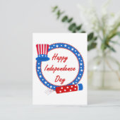 Tag der glücklichen Unabhängigkeit Postkarte (Stehend Vorderseite)