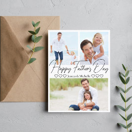 Tag der glücklichen Väter, 3 Fotos Collage einfach Feiertagspostkarte