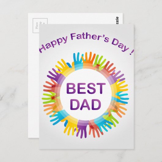 Tag der glücklichen Väter Postkarte (Vorne/Hinten)