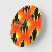 Tag der glücklichen Väter Runde Wanduhr (Winkel)