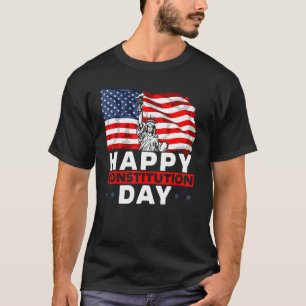 Tag der glücklichen Verfassung New American USA Fl T-Shirt