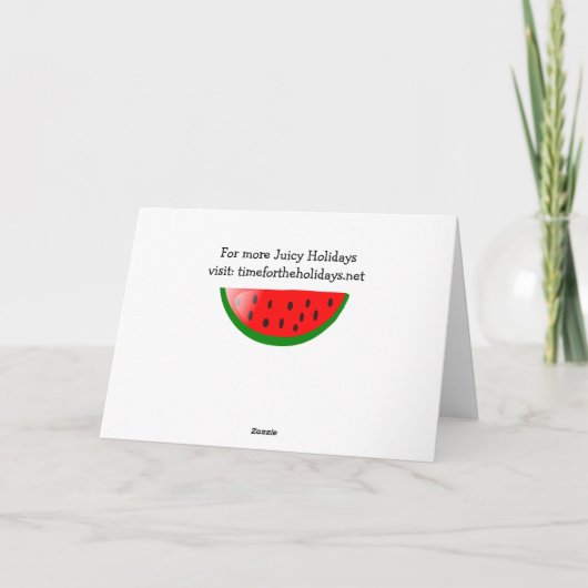 Tag der glücklichen Wassermelone Karte (Rückseite)