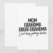 Tag der Großmütter der Mama Oma Einladung (Vorne/Hinten)