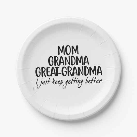 Tag der Großmütter der Mama Oma Pappteller (Vorderseite)