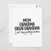 Tag der Großmütter der Mama Oma Postkarte (Vorne/Hinten)