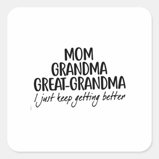 Tag der Großmütter der Mama Oma Quadratischer Aufkleber (Vorderseite)