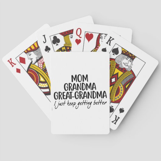 Tag der Großmütter der Mama Oma Spielkarten (Rückseite)