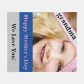 Tag der Großmütter Fleecedecke (Vorderseite (Horizontal))