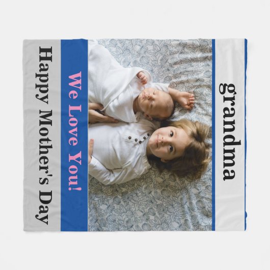 Tag der Großmütter Fleecedecke (Vorderseite (Horizontal))