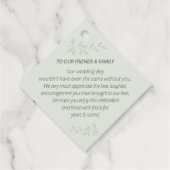 Tag der grünen und botanischen Diamanten Geschenkanhänger (Rückseite)