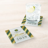 Tag der Grünen Uni Abschluss Glasuntersetzer (Schrägansicht)