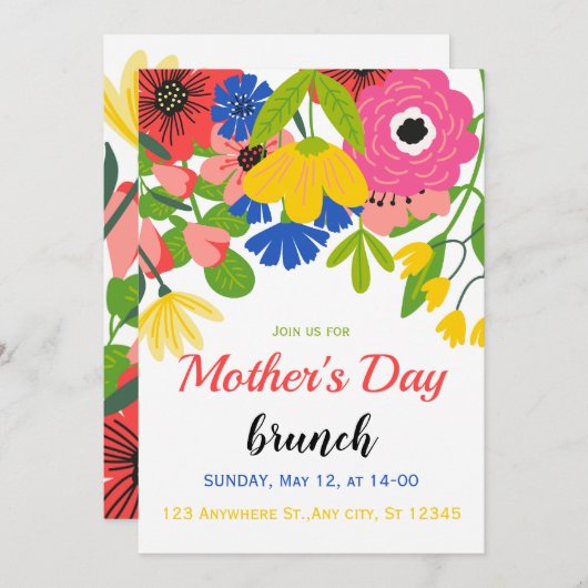 Tag der Grünen Weißen Blüte Einladung (Vorne/Hinten)