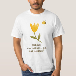 Tag der haitianischen Mutter: Blume und Biene im W T-Shirt