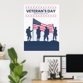 Tag der Helden Amerikas – Veteranentag 2025 Poster (Heimbüro)