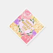 Tag der hellen farbenfrohen floralen glücklichen M Serviette (Ecke)