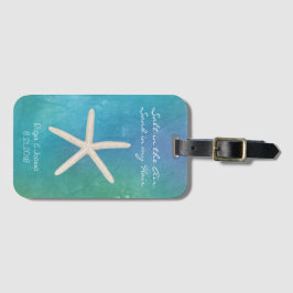 Tag der Hochzeit am Strand Gepäckanhänger