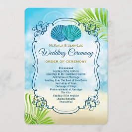Tag der Hochzeit am Strand Programm