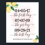 Tag der Hochzeit Ja Tag Pink Lemons Unterschreiben Poster<br><div class="desc">Ändern Sie das Datum und die Namen der Paare in das Design, um weitere Anpassungen (Schriftart, Schriftart, Entfernen oder Verschieben von Elementen, Änderung anderer Formulierungen), klicken Sie auf Personalisieren, scrollen Sie nach unten und klicken Sie auf den Link "Bearbeiten mit dem Design-Tool". ** Bitte lesen Sie die vollständige Auflistung für...</div>