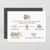 Tag der Hochzeit - Zeitliche Einladungen (Vorne/Hinten)