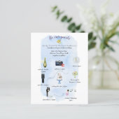 Tag der Hochzeit - Zeitliche Einladungen (Stehend Vorderseite)