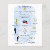 Tag der Hochzeit - Zeitliche Einladungen (Vorderseite)