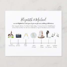 Tag der Hochzeit - Zeitliche Einladungen