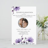 Tag der Hochzeitsfeier Foto & Blumen (Stehend Vorderseite)