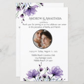 Tag der Hochzeitsfeier Foto & Blumen (Vorne/Hinten)