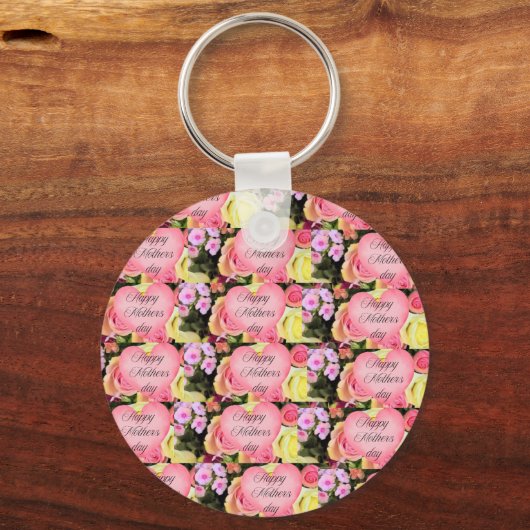 Tag der hübschen Blumenmütter Schlüsselanhänger (Rückseite)