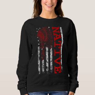 Tag der indianischen Ureinwohner Vintage-Flagge US Sweatshirt