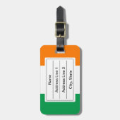 Tag der irischen Flagge Gepäckanhänger (Vorderseite vertikal)