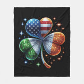Tag der irischen Flagge ST PATRICKS Fleecedecke (Vorderseite)