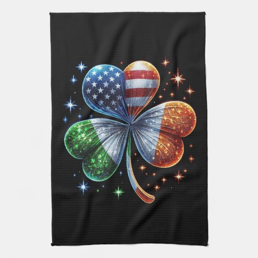 Tag der irischen Flagge ST PATRICKS Geschirrtuch (Vertikal)