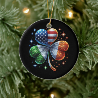 Tag der irischen Flagge ST PATRICKS Keramik Ornament