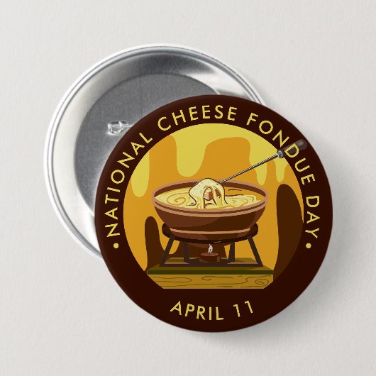 Tag der Käsefondue Button (Vorne & Hinten)
