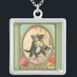 Tag der Katzenbraut und der Hochzeit am Gräuel Versilberte Kette<br><div class="desc">Viktorianische und Retro-Bilder ordnungsgemäß lizenziert.</div>