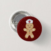 Tag der Krankenschwester Mutter Dankeschön Rotes-K Button (Vorne & Hinten)