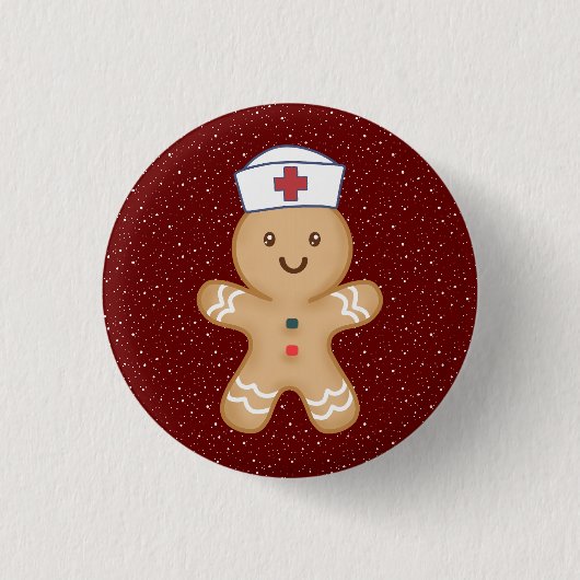 Tag der Krankenschwester Mutter Dankeschön Rotes-K Button (Vorderseite)