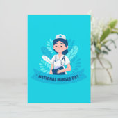 Tag der Krankenschwester / Woche der Krankenpflege Dankeskarte (Stehend Vorderseite)