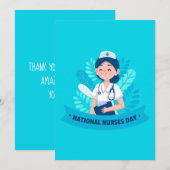 Tag der Krankenschwester / Woche der Krankenpflege Dankeskarte (Vorne/Hinten)