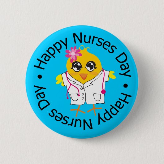 Tag der Krankenschwestern - Krankenpfleger Button (Vorderseite)